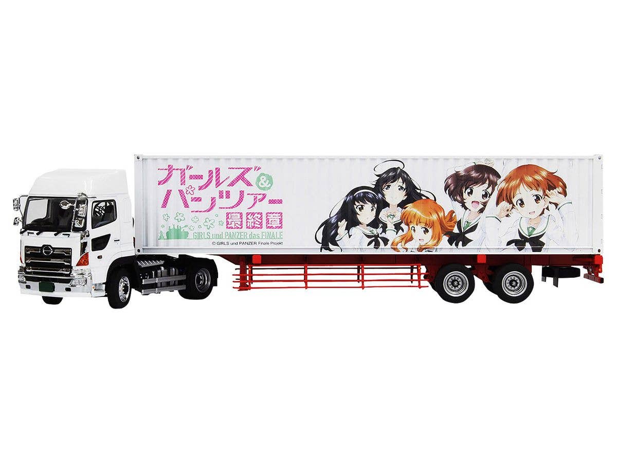 Girls und Panzer Final Chapter Character Container (40ft) Angler Team Full Set with Tractor Head