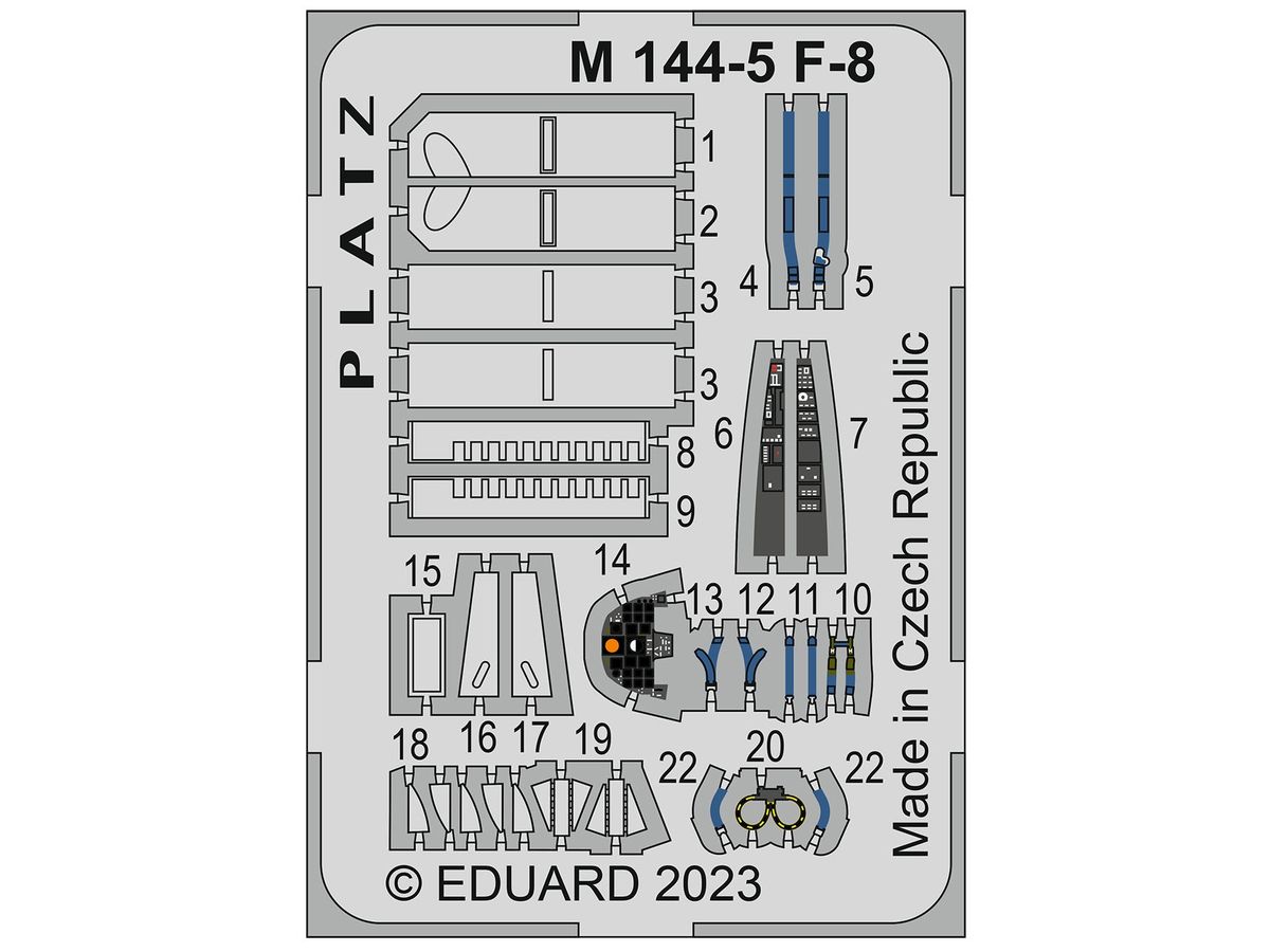 Detail Up Etching Parts for F-8 Crusader