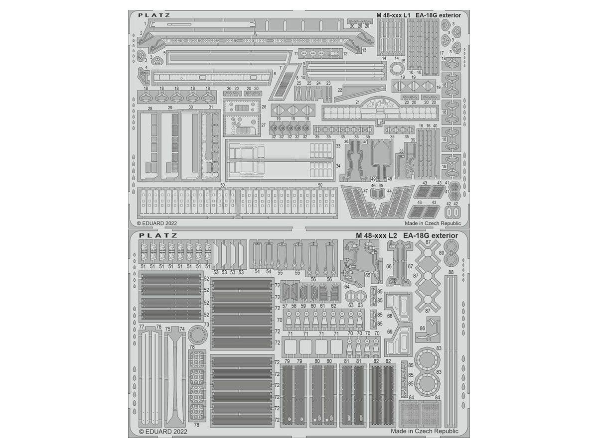 EA-18G Growler Etching Parts For Exterior