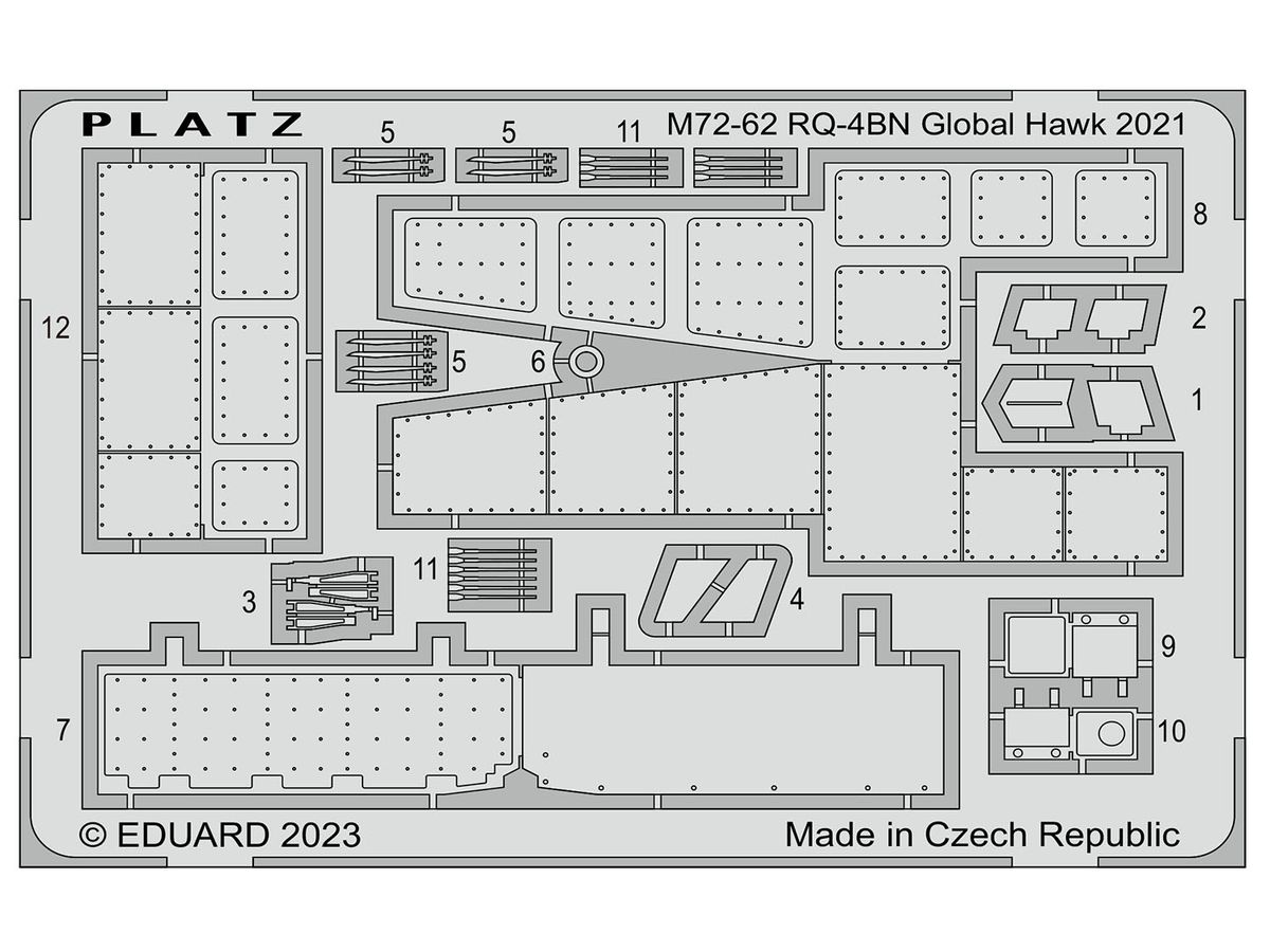 Detail Up Etching Parts for RQ-4 Global Hawk
