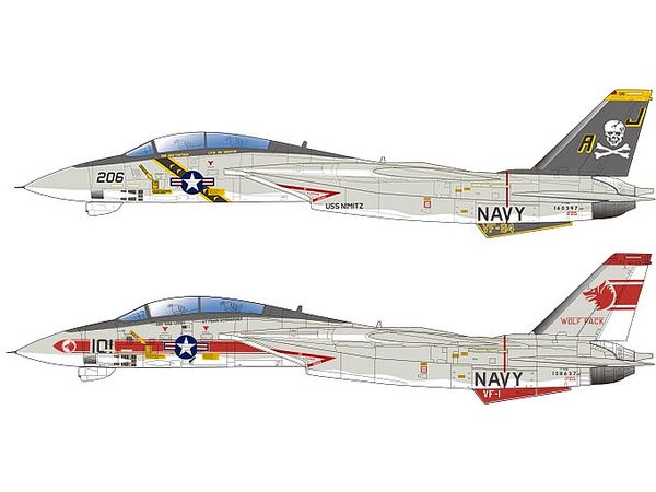 US Navy F-14A Tomcat VF-84 Jolly Rogers & VF-1 Wolfpack 2 set