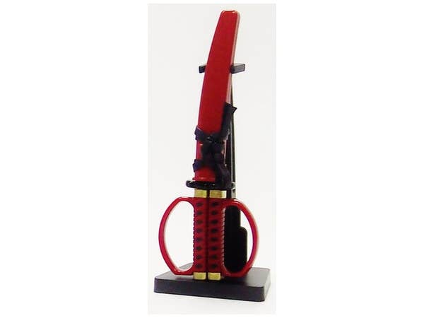 Japanese Sword Scissors with Stand (Red)