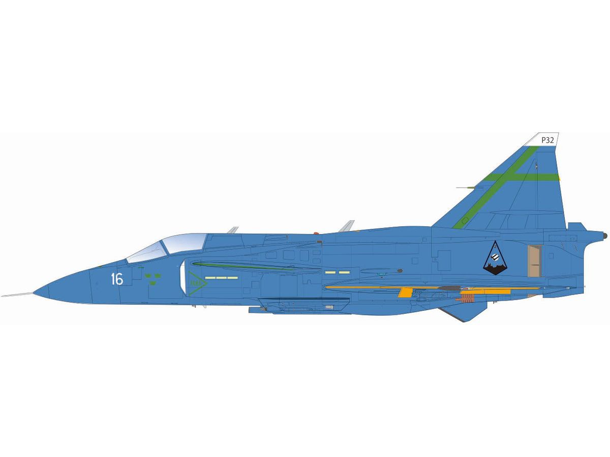 Swedish Air Force JA37 Jaktovigen Blue Peter Swedish Air Force 75th Anniversary Painting Machine