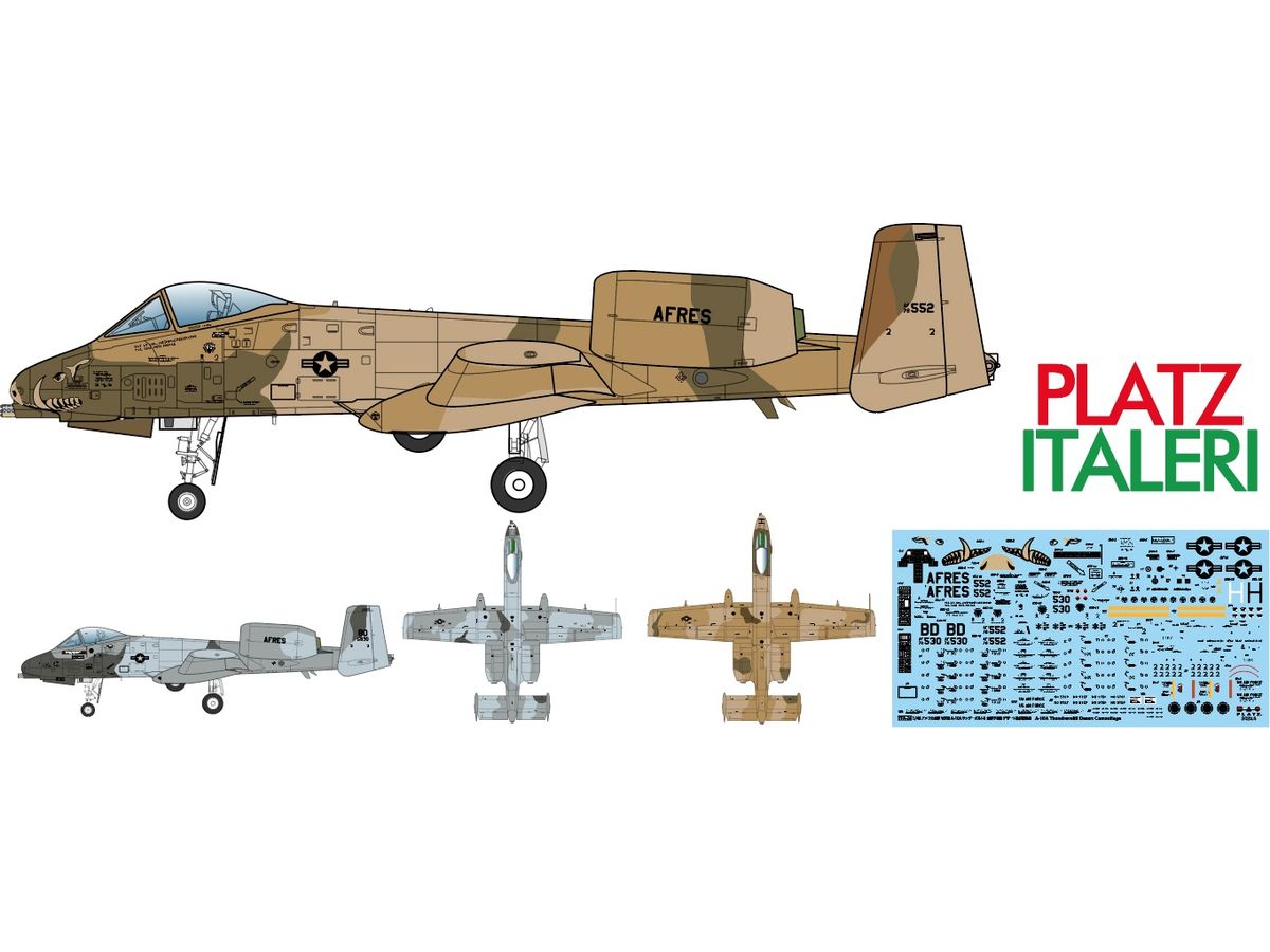 U.S. Air Force Attack Aircraft A-10A Thunderbolt II Air Force Reserve Desert Camouflage Painting Machine