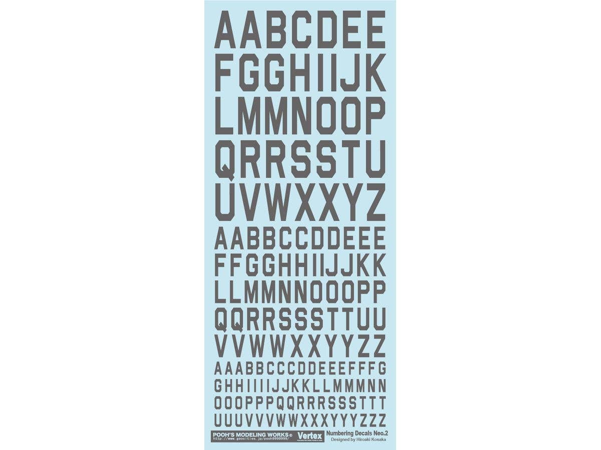 Numbering Decal Neo 2 Gray