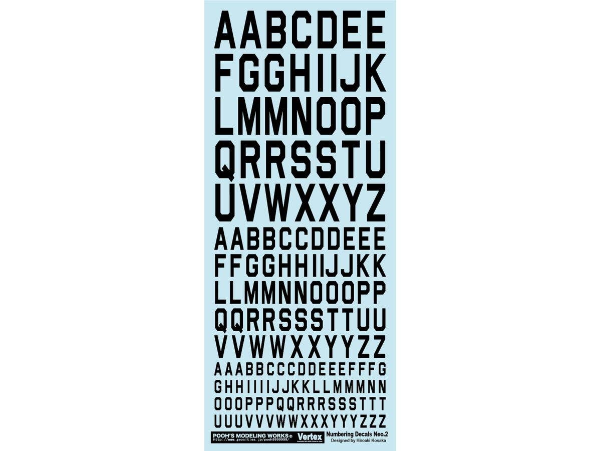 Numbering Decal Neo 2 Black