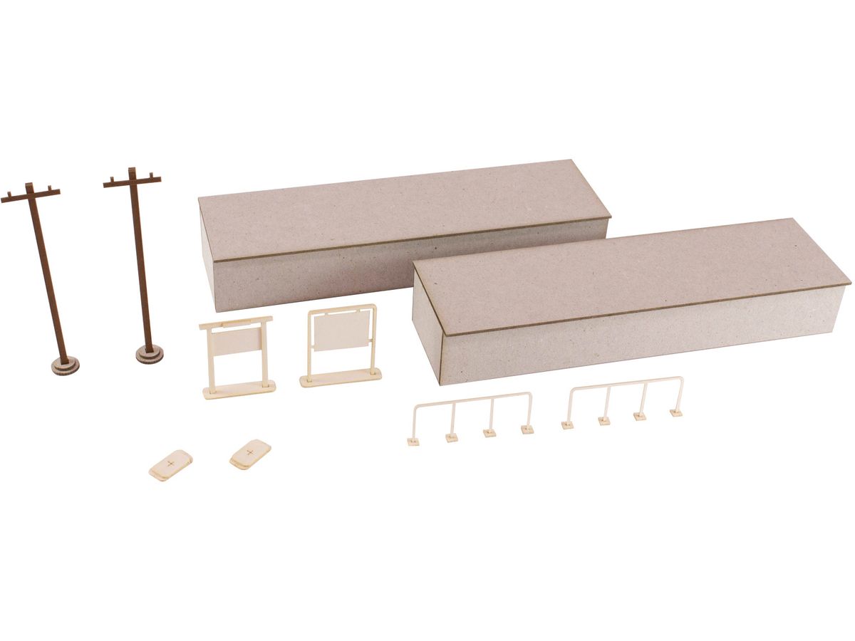 Paper kit Town Corner Accessory Series Local type island platform Extension set A (Telephone pole・Station name plate)