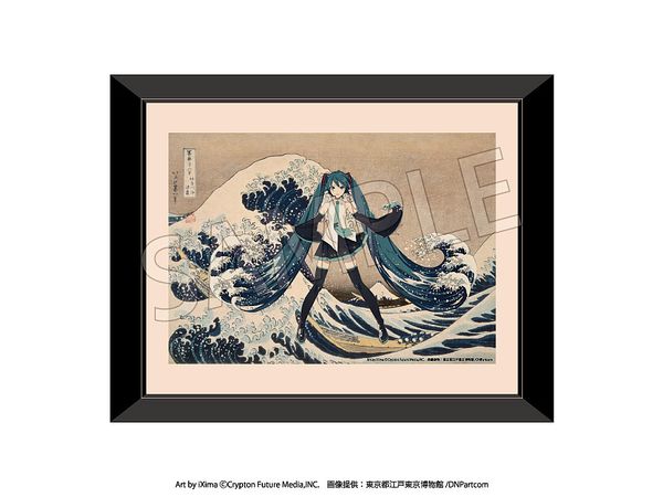Katsushika Hokusai x Hatsune Miku Reproduction Original Picture Thirty-Six Views Of Mt. Fuji Under The Wave Off Kanagawa (Kanagawa Oki Nami Ura), Or The Great Wave, From The Series