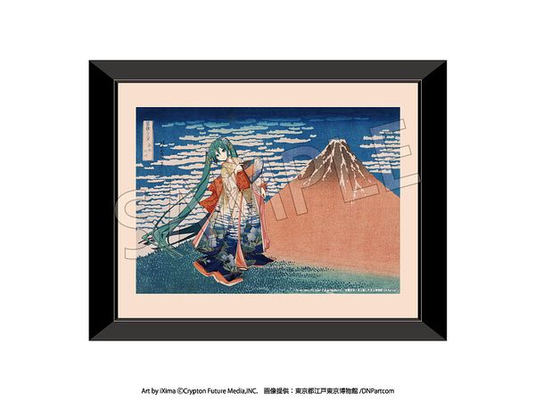 Katsushika Hokusai x Hatsune Miku Reproduction Original Picture Thirty-Six Views Of Mt. Fuji: South Wind, Clear Dawn.