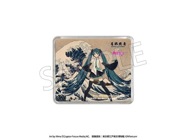 Katsushika Hokusai x Hatsune Miku 3D Magnet Thirty-Six Views Of Mt. Fuji Under The Wave Off Kanagawa (Kanagawa Oki Nami Ura), Or The Great Wave