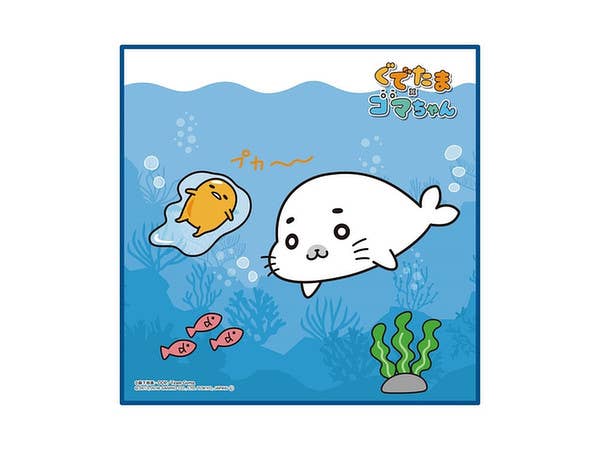 Gudetama x Goma-chan: Microfiber Mini Towel B: In the Ocean