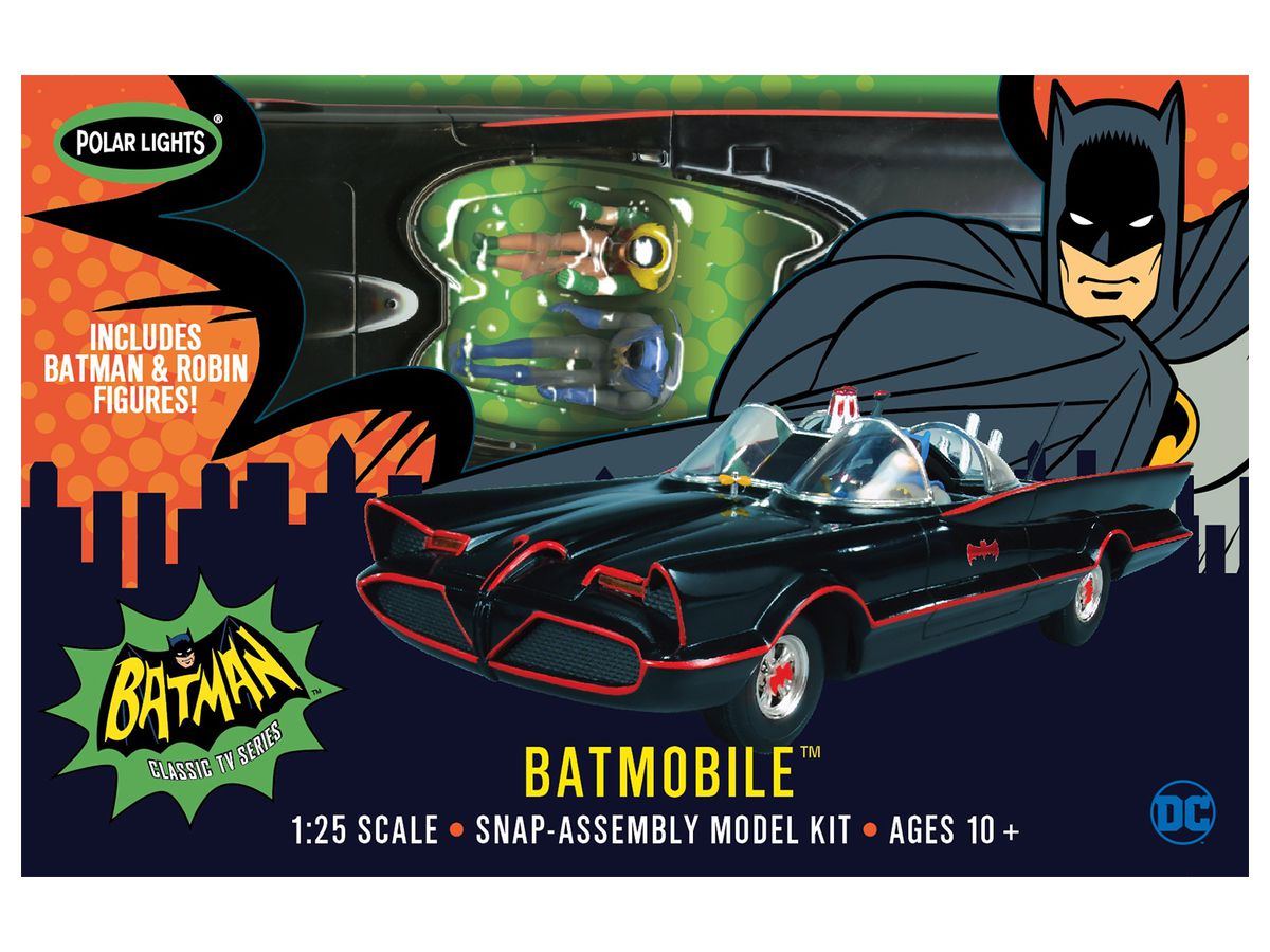 1966 Batmobile with Batman & Robin Figure Snap Kit