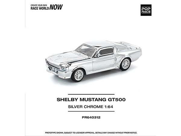 SHELBY MUSTANG GT500 SILVER CHROME