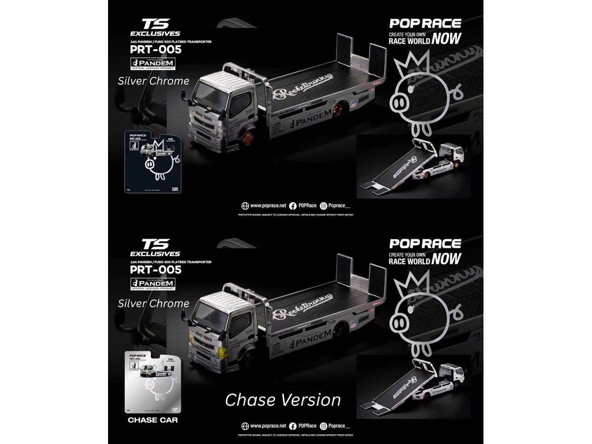 PANDEM FUSO 300 FLATBED TRANSPORTER SILVER CHROME