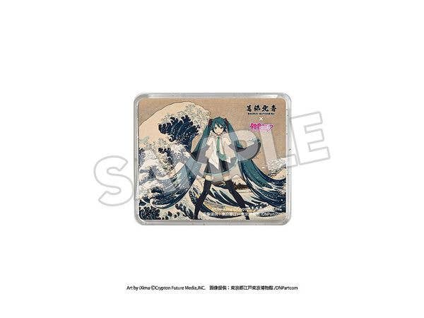 Katsushika Hokusai x Hatsune Miku 3D Magnet: Thirty-six Views of Mount Fuji The Great Wave off Kanagawa