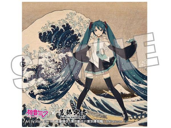Hatsune Miku x Katsushika Hokusai iXima Sticker The Great Wave off Kanagawa