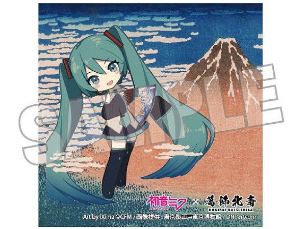 Hatsune Miku x Katsushika Hokusai iXima Sticker Fine Wind, Clear Morning (Chibi Character)