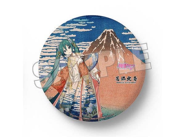 Hatsune Miku x Katsushika Hokusai iXima Large Pinback Button Fine Wind, Clear Morning