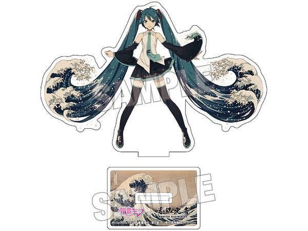 Hatsune Miku x Katsushika Hokusai iXima Die-Cut Acrylic Stand The Great Wave off Kanagawa
