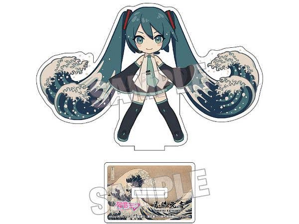 Hatsune Miku x Katsushika Hokusai iXima Die-Cut Acrylic Stand The Great Wave off Kanagawa (Chibi)