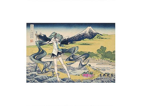 Hatsune Miku x Katsushika Hokusai iXima Postcard A Sketch of Tago Bay at Ejiri on the Tokaido