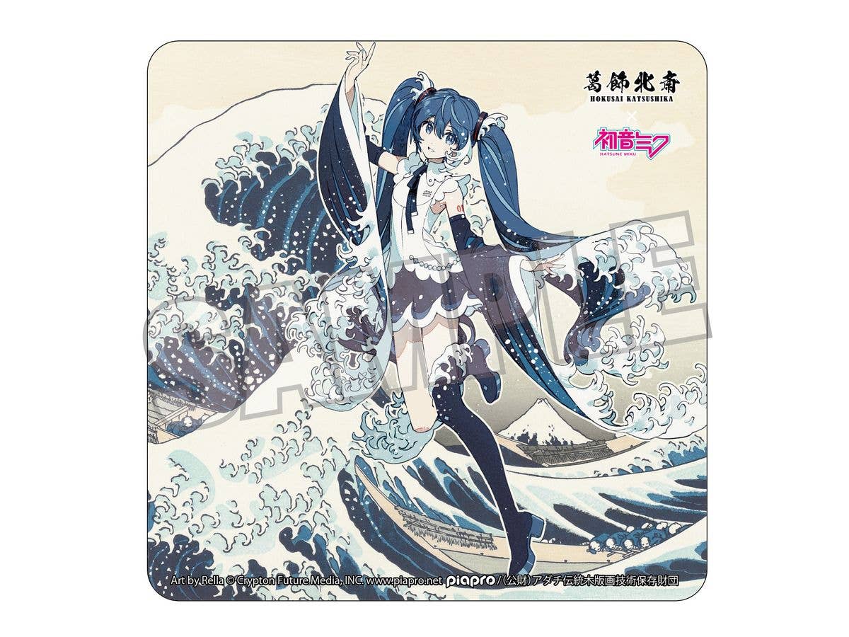 Katsushika Hokusai x Hatsune Miku by Rella Car Magnet Hatsune Miku The Great Wave off Kanagawa