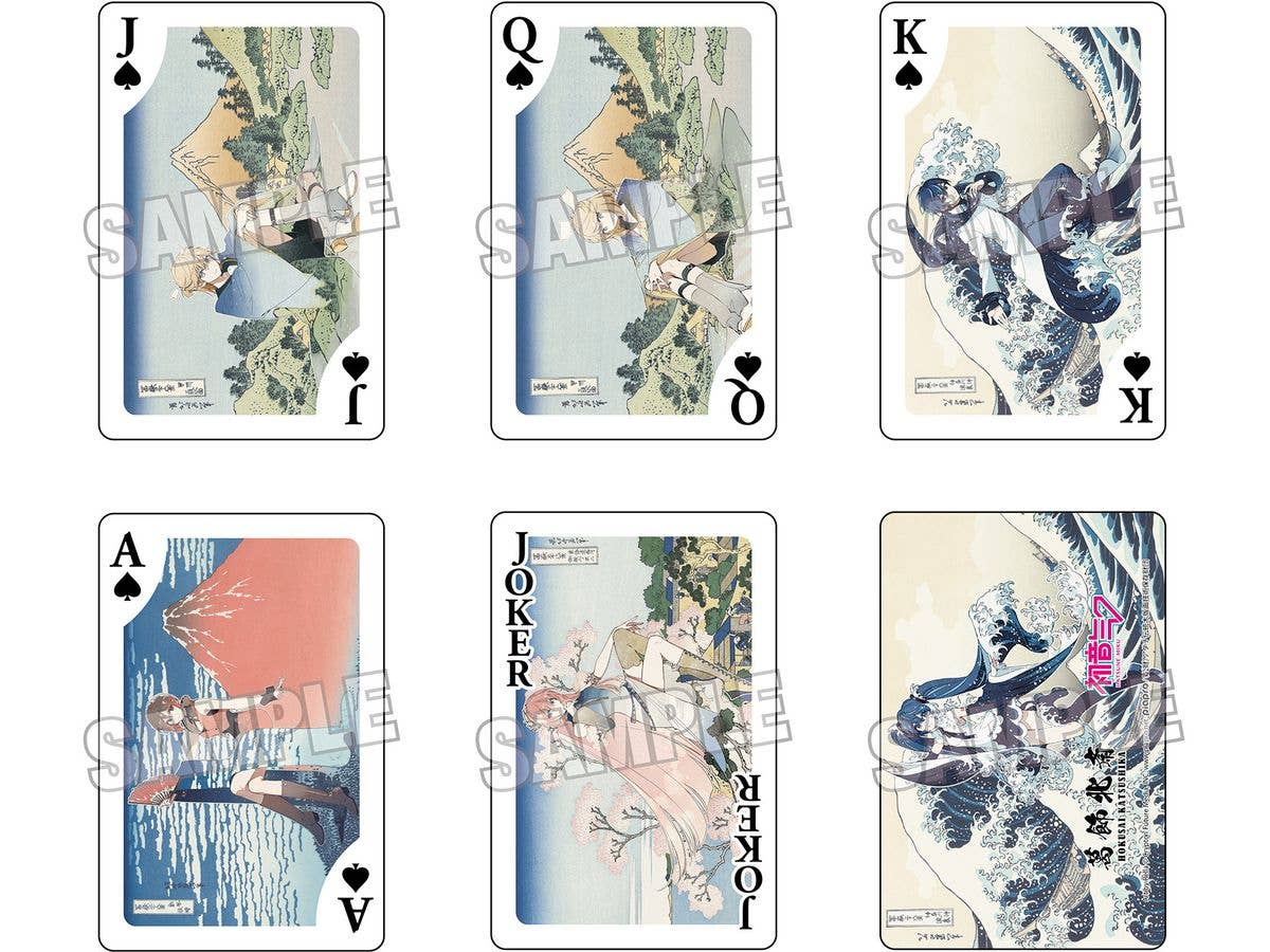 Katsushika Hokusai x Hatsune Miku by Rella Playing Cards