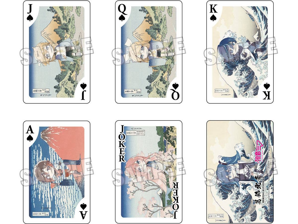 Katsushika Hokusai x Hatsune Miku by Rella Playing Cards Mini Character Ver.