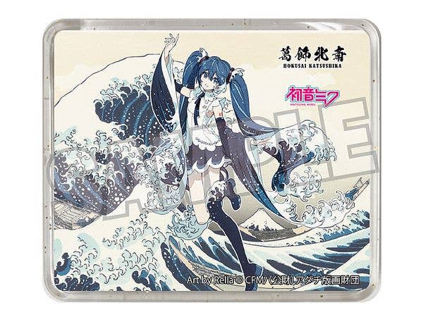 Katsushika Hokusai x Hatsune Miku by Rella 3D Magnet Hatsune Miku The Great Wave off Kanagawa