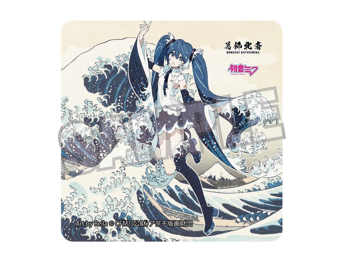 Katsushika Hokusai x Hatsune Miku by Rella Sticker Hatsune Miku The Great Wave off Kanagawa