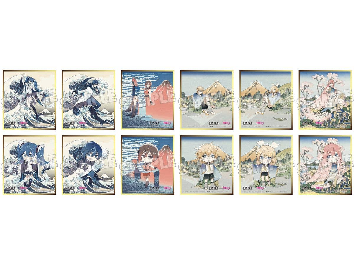 Katsushika Hokusai x Hatsune Miku by Rella Trading Shikishi 1Box 12pcs