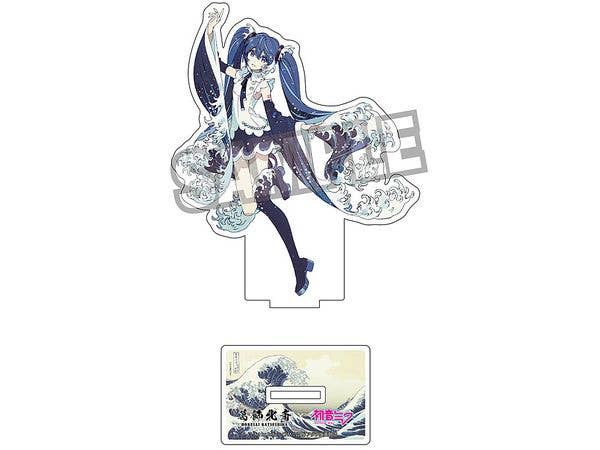 Katsushika Hokusai x Hatsune Miku by Rella Die-cut Acrylic Stand Hatsune Miku The Great Wave off Kanagawa