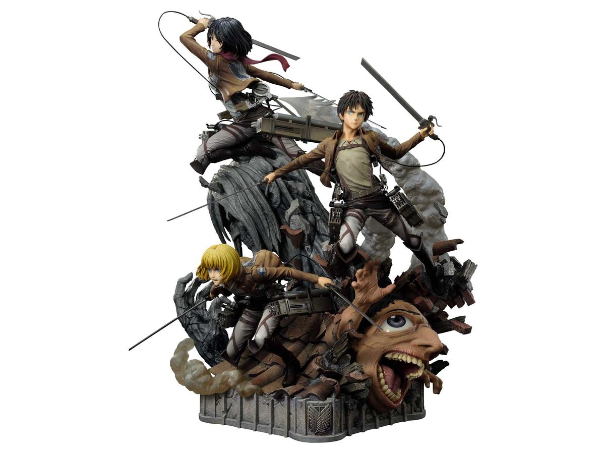 Ultimate Premium Masterline Attack on Titan Eren, Mikasa,  Armin DX Version