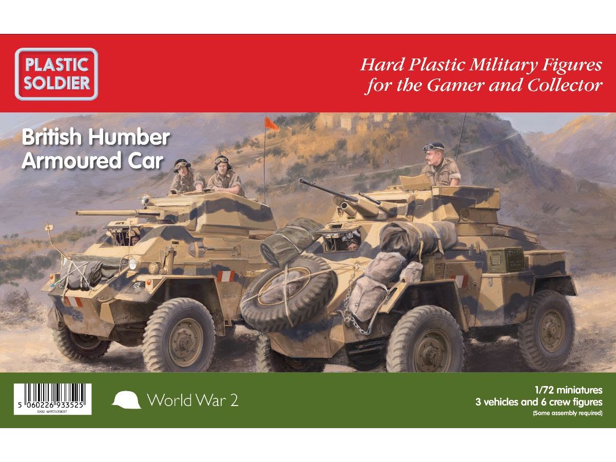 British Humber Armoured Car Mk.II/Mk.IV (3 Vehicles & 6 Crew Figures)