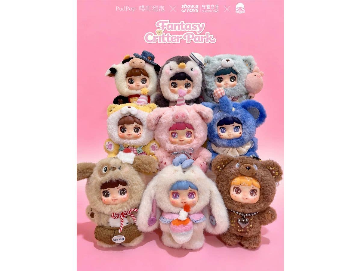PudPop x SHOW U TOYS DooBee Fantasy Critter Park Series Trading Plush 1Box 8pcs