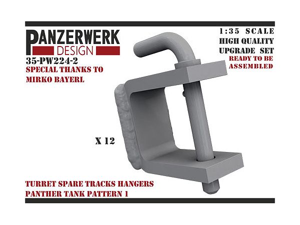Spare Track Bracket for Panther Tank, Pattern 1, 12 pieces