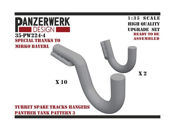 Spare Track Bracket for Panther Tank, Pattern 3, 12 pieces