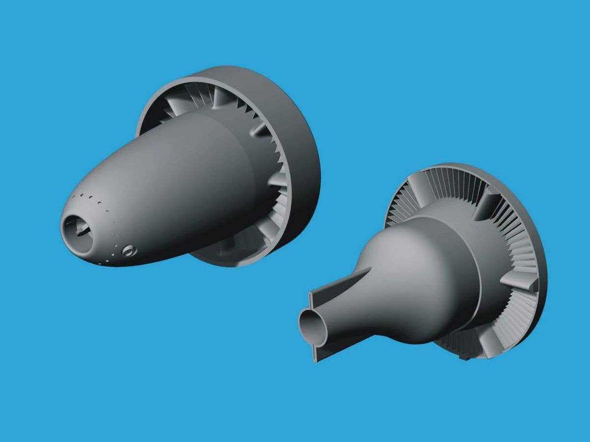 He 162A-1/2 detailed fan & engine turbine (for REV/HOBBY 2000)