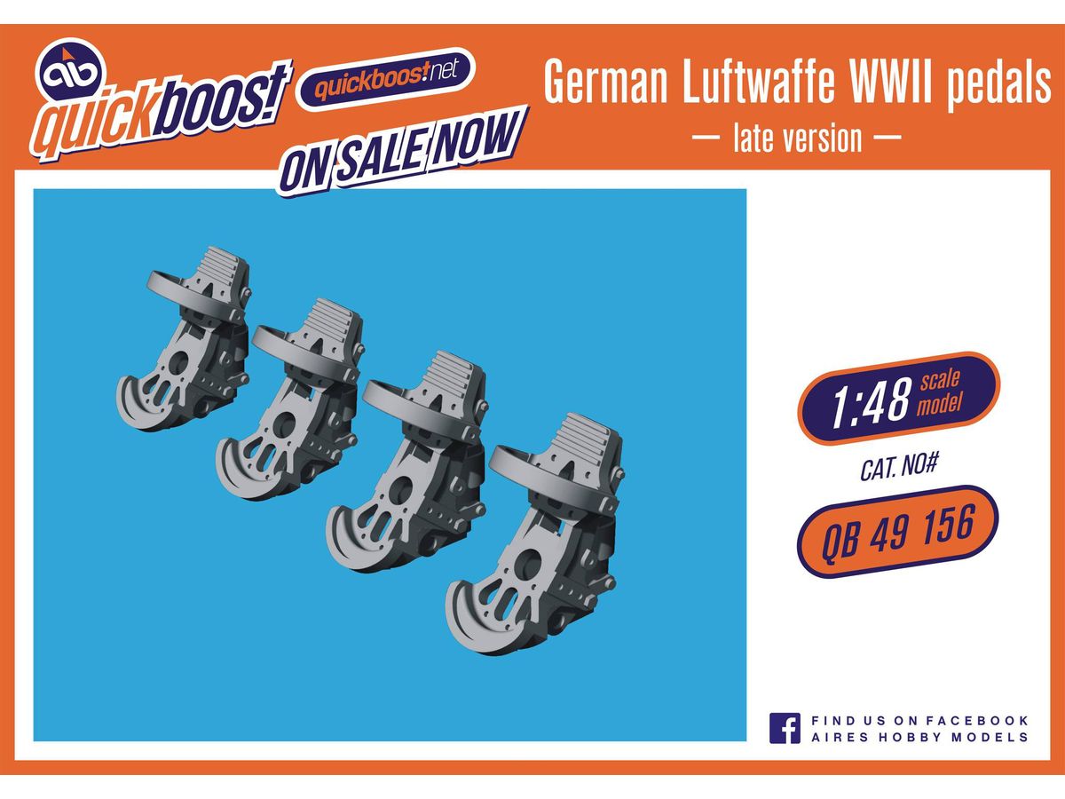 German Luftwaffe WWII rudder pedals - late v.