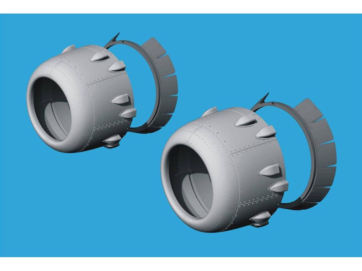 B-25J Mitchell cowlings and cooling flaps (opened)