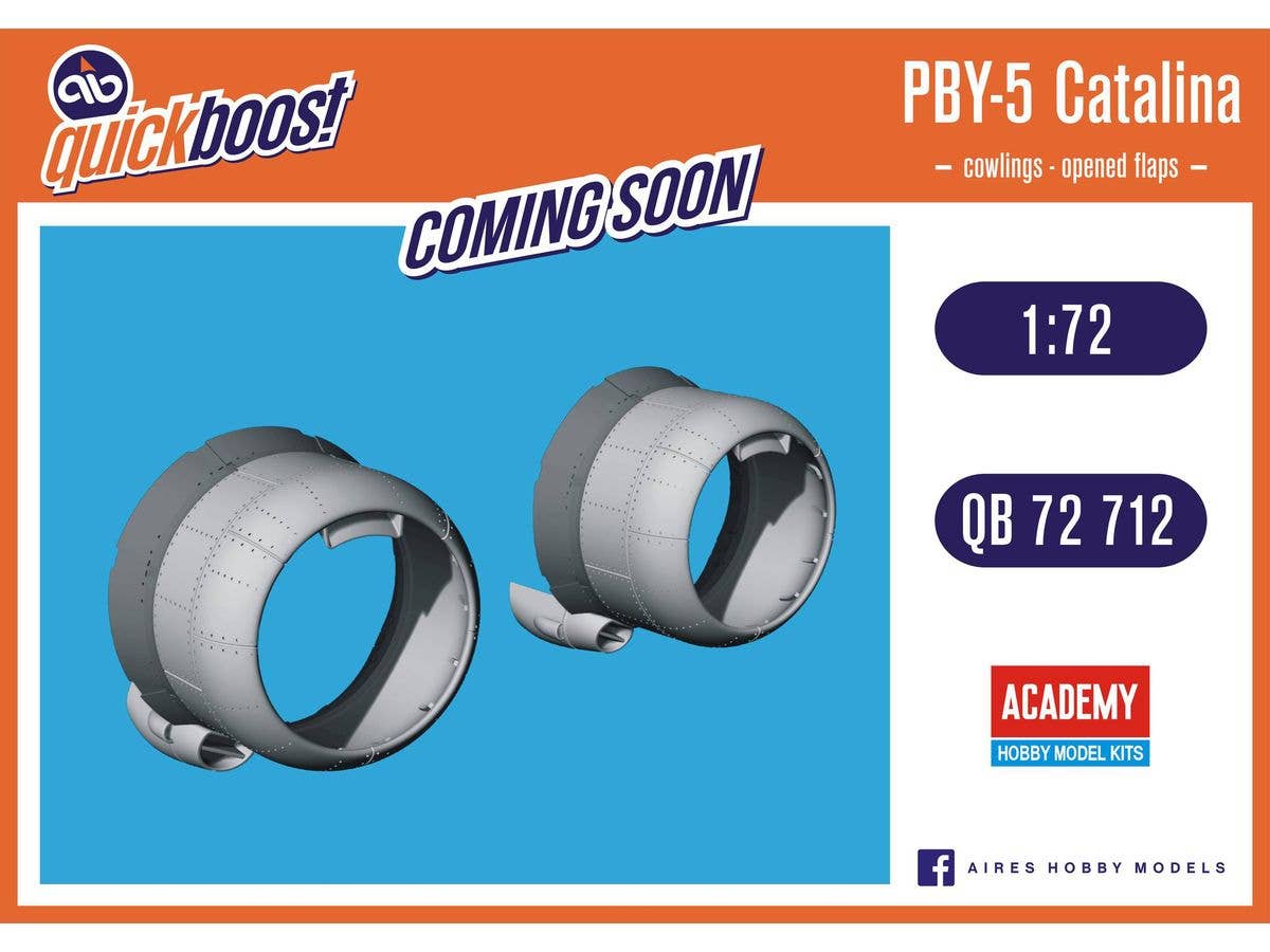 PBY-5 Catalina correct cowlings opened flaps