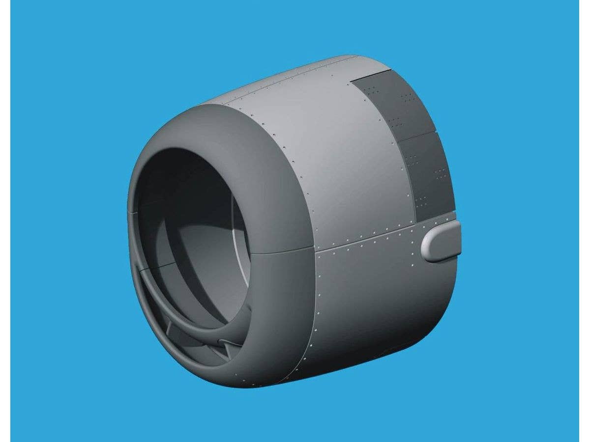 F6F-3 Hellcat early cowling and cooling flaps - closed (for EDUARD)