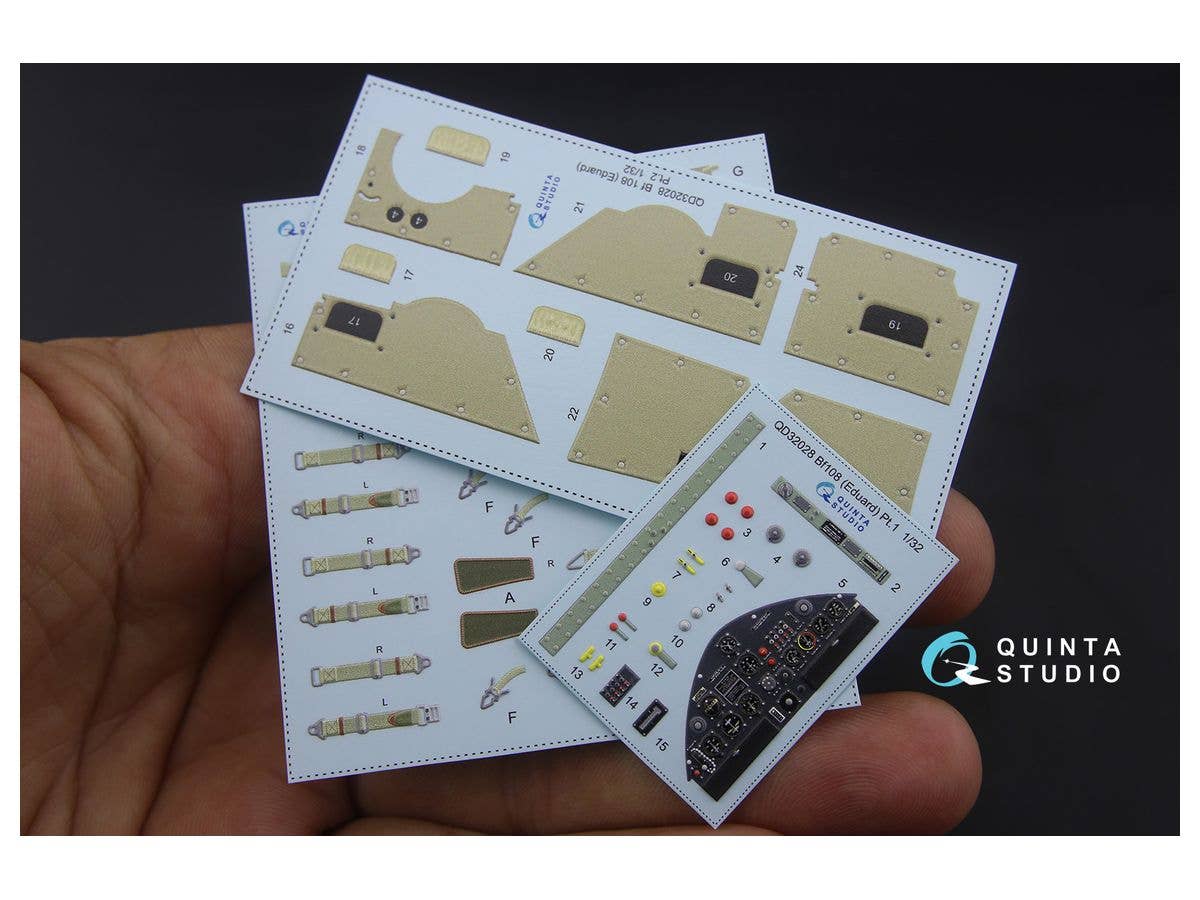 Bf 108 3D-Printed & coloured Interior on decal paper for Eduard kit