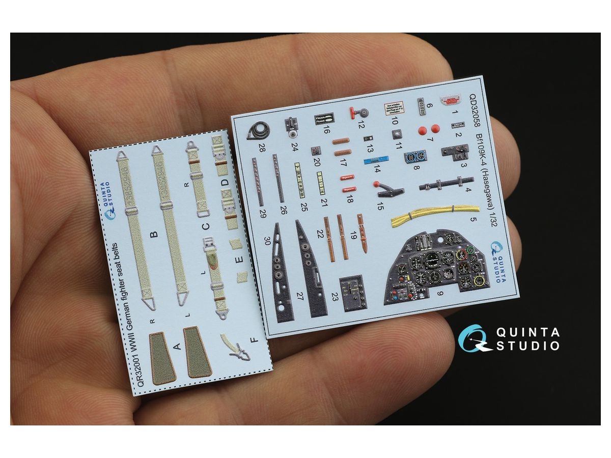 Bf 109K-4 3D-Printed & coloured Interior on decal paper for Hasegawa kit