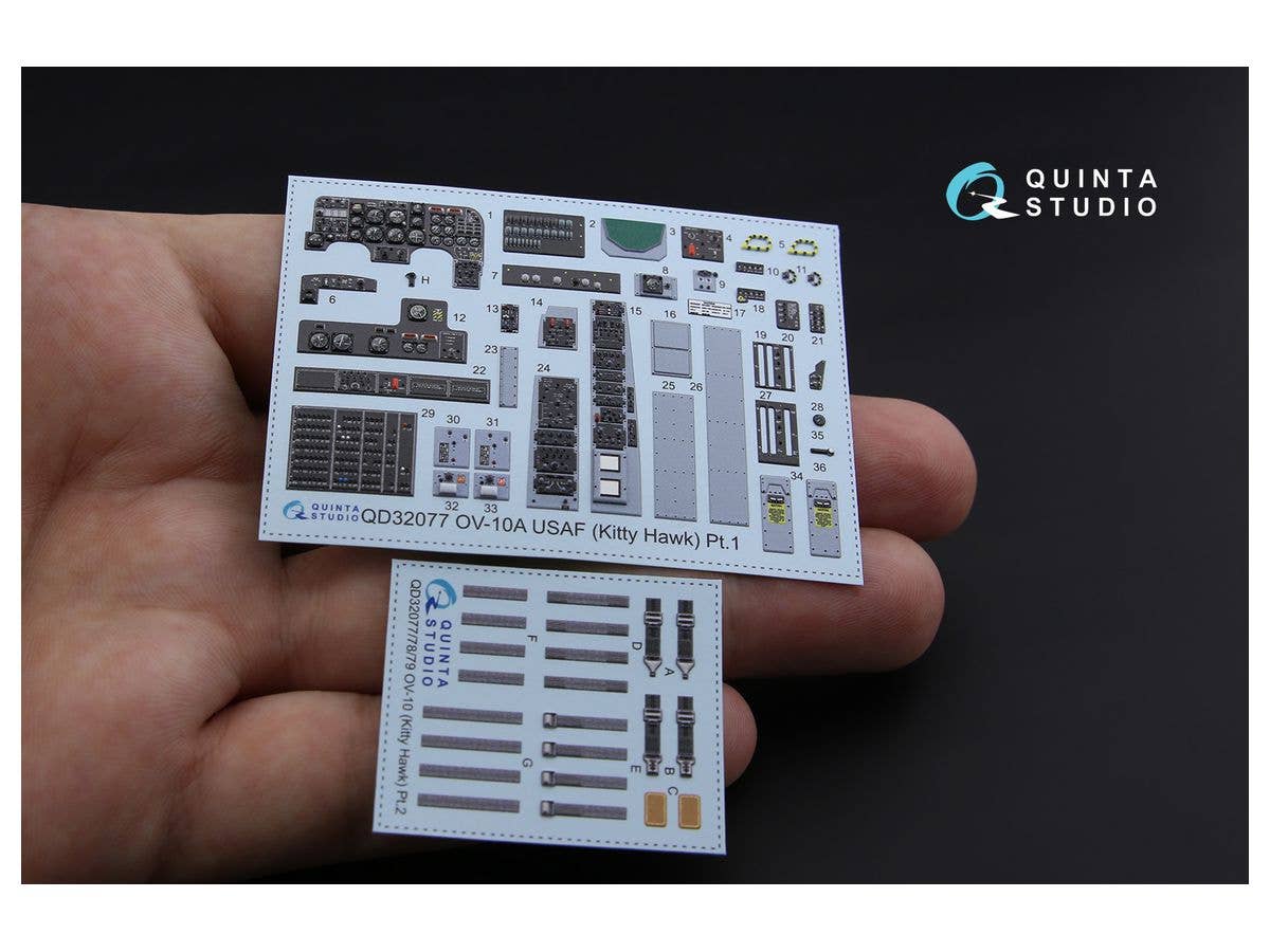 OV-10A (USAF version) 3D-Printed & coloured Interior on decal paper for KittyHawk kit