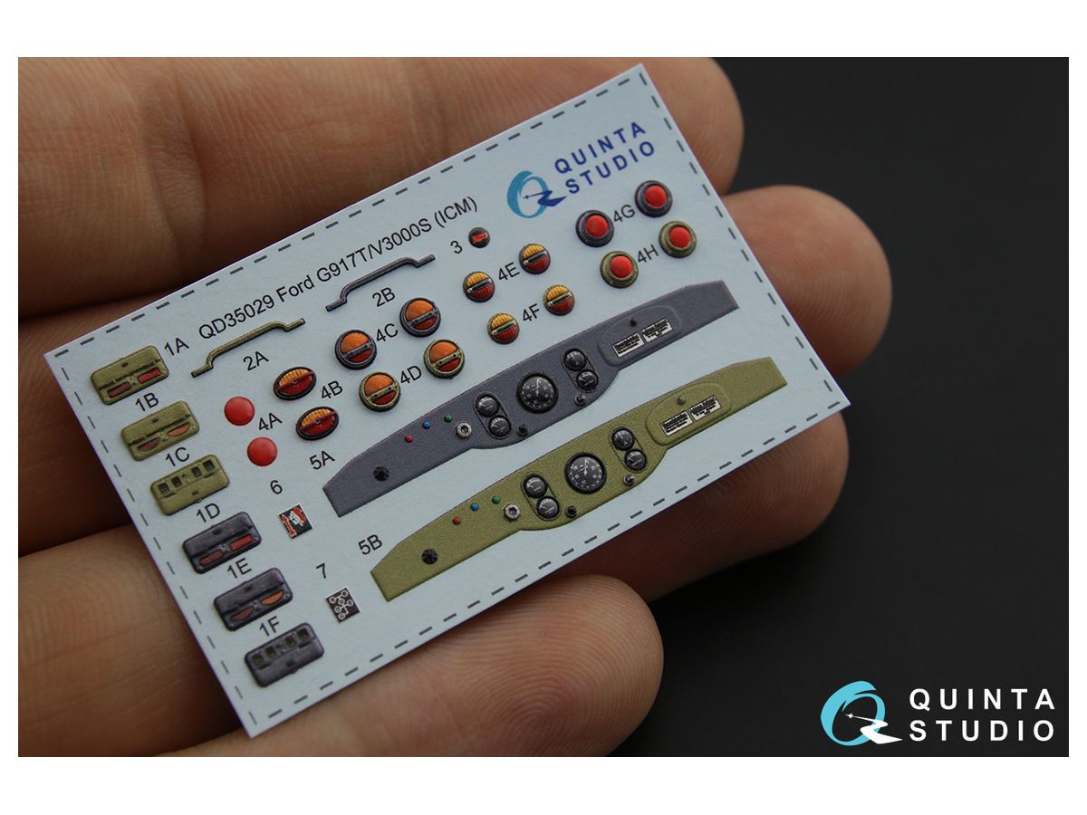 Ford G917T / v3000s 3D-Printed Color Decal for ICM kit