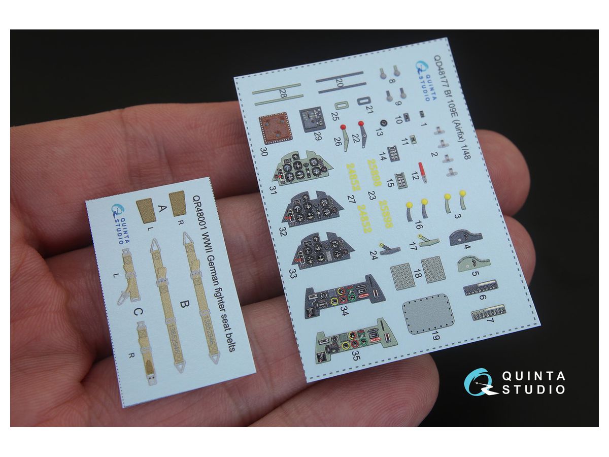 Bf109E 3D-Printed & Colored Decals for Airfix Kit