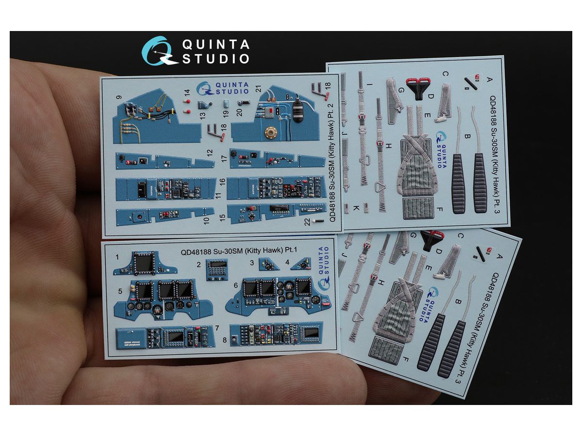 Su-30SM 3D-Printed & coloured Interior on decal paper for KittyHawk kit