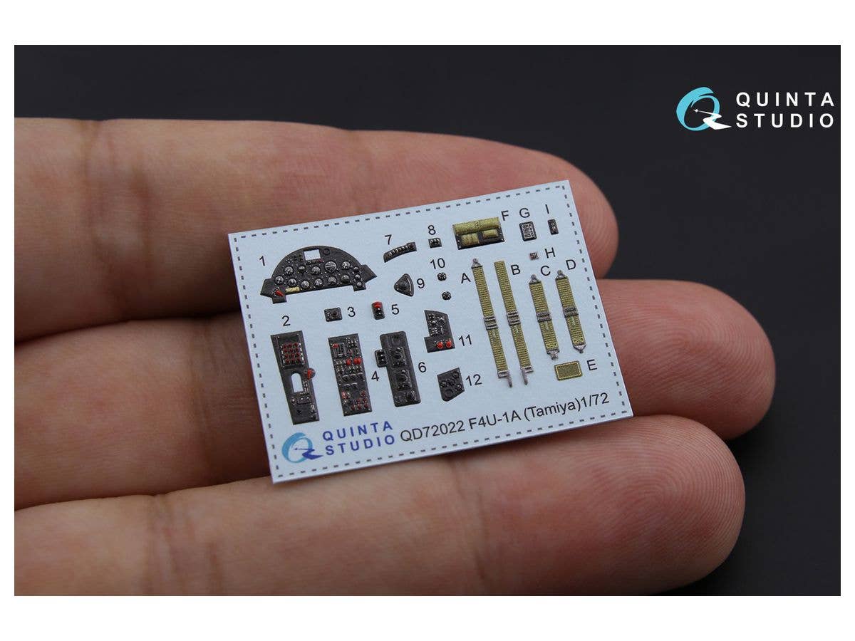 F4U-1A Corsair 3D-Printed & coloured Interior on decal paper for Tamiya  kit