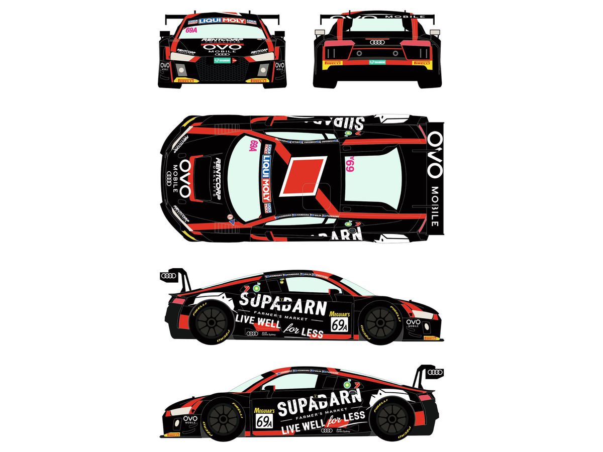 Audi R8 LMS GT3 #69A Liqui Moly 12h of Bathurst 2018 (for Nunu Models)